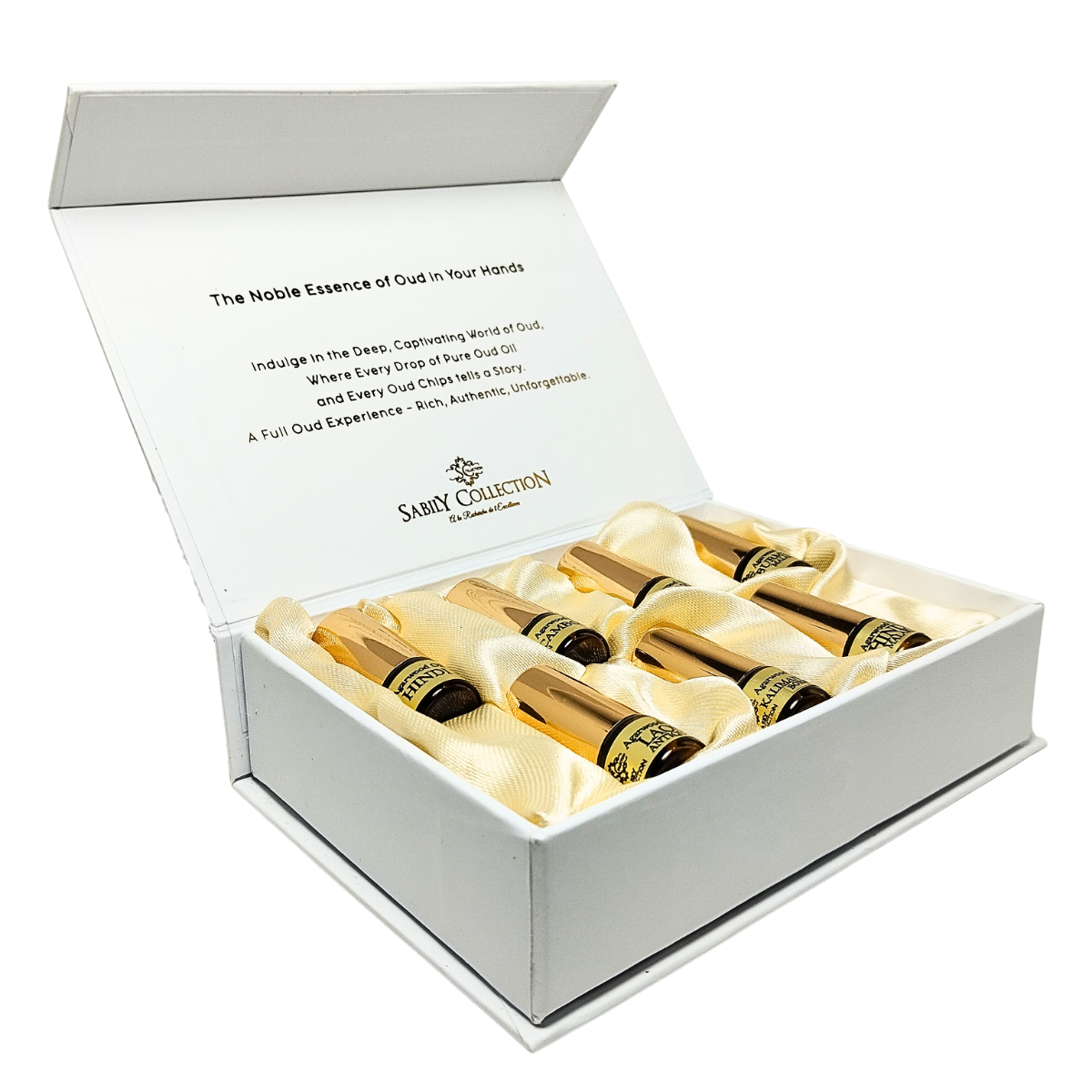 Oud Oils Perfume Box Golden 7 Variety Pure Agarwood Oil Dehn Al Oud - Image 4