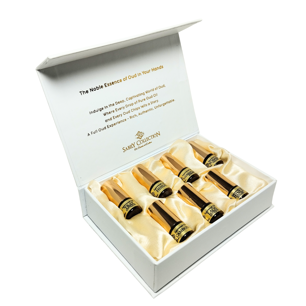 Oud Oils Perfume Box Golden 7 Variety Pure Agarwood Oil Dehn Al Oud - Image 2