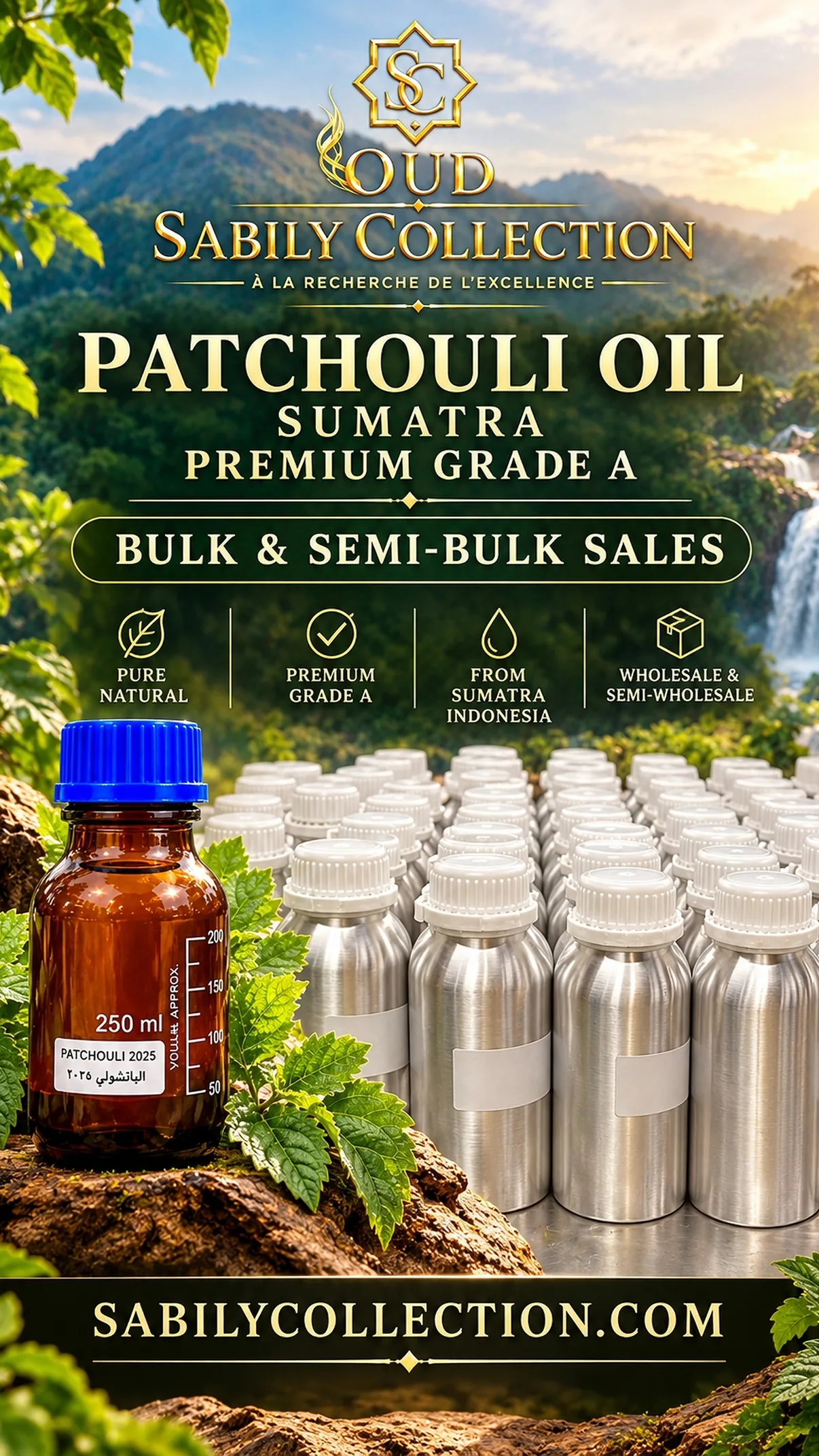 Patchouli Essential Oil Premium Grade A from Sumatra Indonesia – 100% Pure and Natural - Image 3
