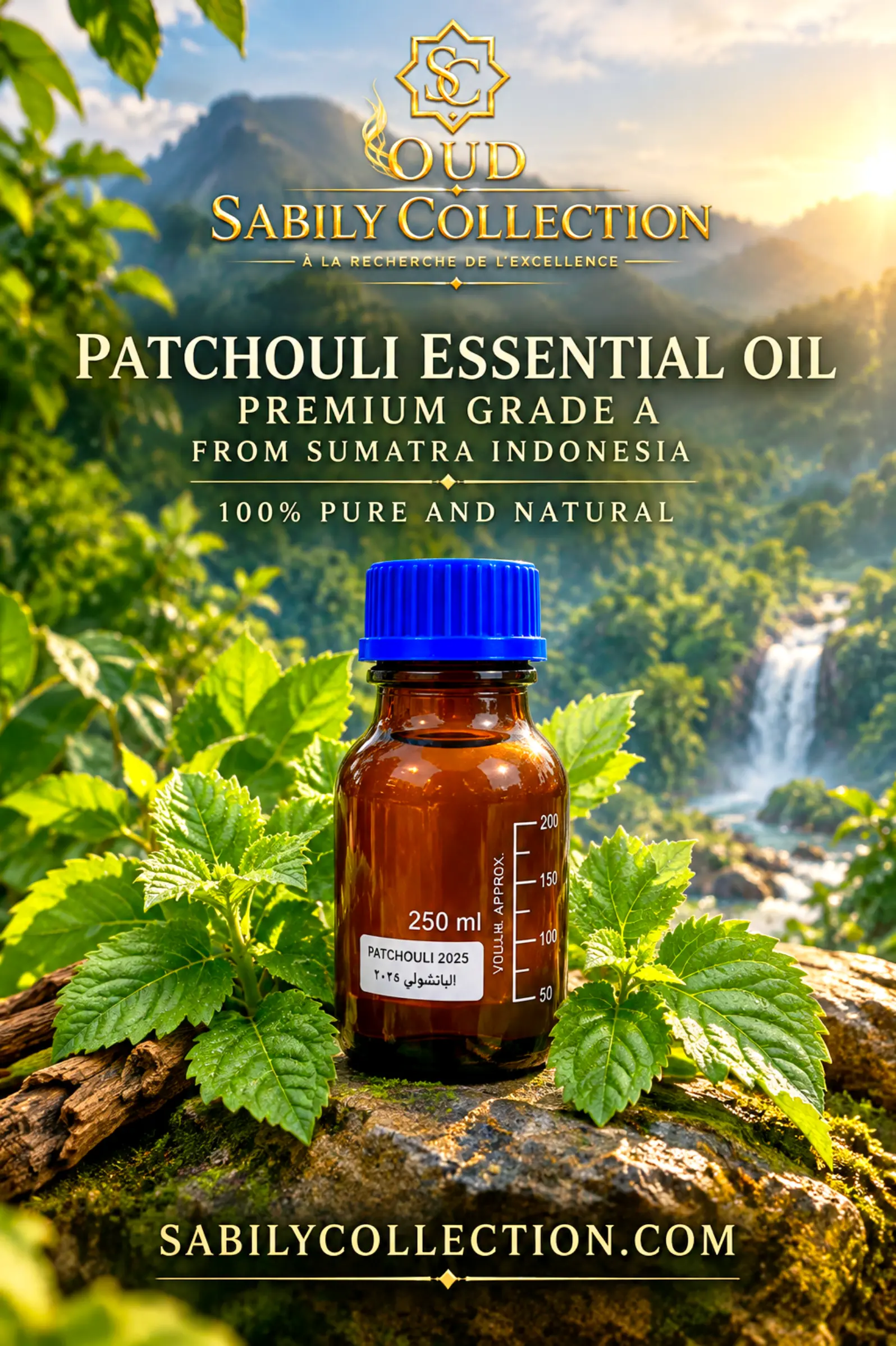 Huile essentielle de Patchouli Premium Grade A de Sumatra Indonésie – 100% Pure et Naturelle – Image 2