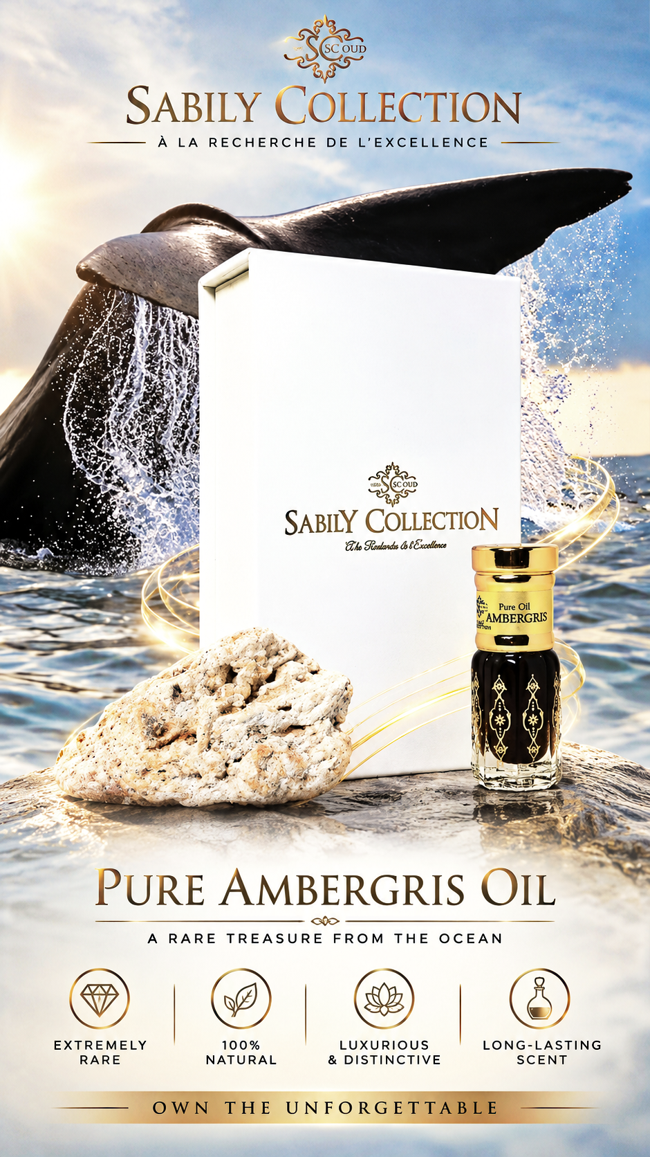 Pure Ambergris Mukhallat Ghaliyah Perfume Oil Private Blend 100% Natural (Sperm Whale) - Image 2