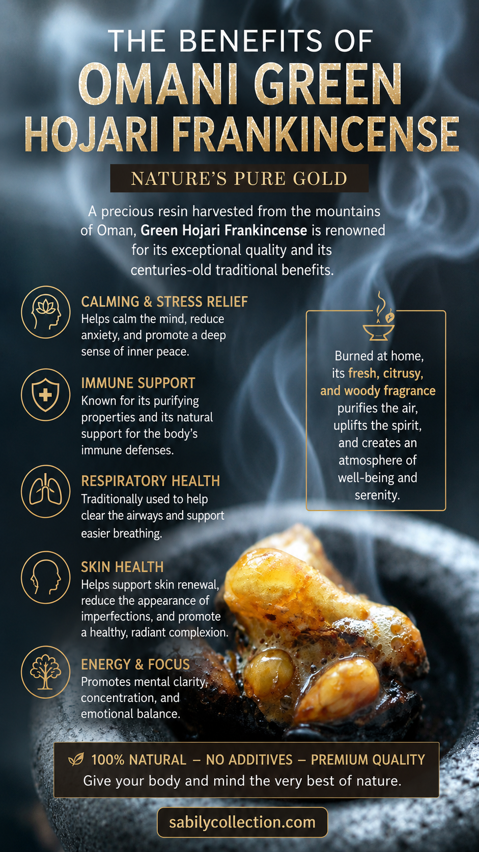 Premium Frankincense Royal Hojari Green Boswellia Sacra Oman - The Purest Omani Incense for Spiritual Serenity - Image 4