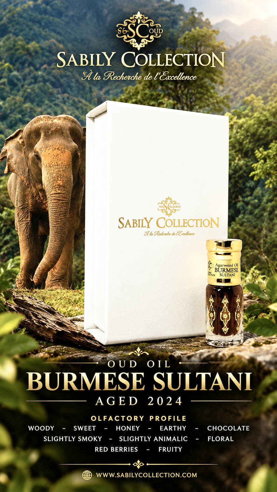 Huile de Oud Birmanie Sultani Âgée 2024 Huile de Bois d'Agar Pure Dehn Al Oud Burmi Myanmar – Image 2